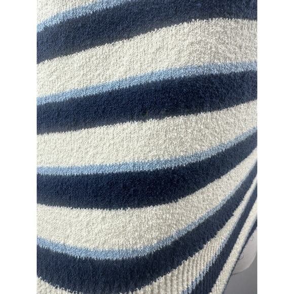 *Damaged* Veronica Beard Herbie Slit Neck Striped V-Neck Sweater Medium Flawed* - Picture 9 of 16